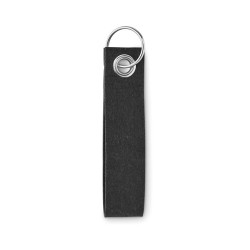 Porte-clés s en feutre RPET personnalisés - SUORA Matières : PET recyclé Couleurs : noir cadeau collaborateur premium