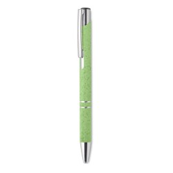 Stylo poussoir  en ABS blé paille - Charles Dickens® Santana Matières : ABS Couleurs : vert marquage laser ultra précis