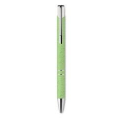 Stylo poussoir  en ABS blé paille - Charles Dickens® Santana Matières : ABS Couleurs : vert objet promotionnel éco-responsable