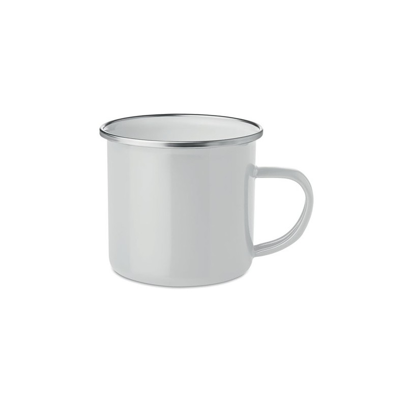 Tasse en métal émaillé plateado - Accessoire pratique pour téléphone personnalisé DOT Matières : métal Couleurs : blanc
