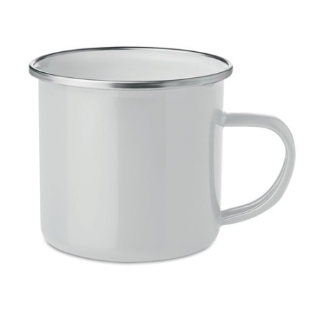 Tasse en métal émaillé plateado - Accessoire pratique pour téléphone personnalisé DOT Matières : métal Couleurs : blanc