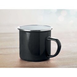 Tasse en métal émaillé plateado - Accessoire pratique pour téléphone personnalisé DOT Matières : métal Couleurs : noir marquage 