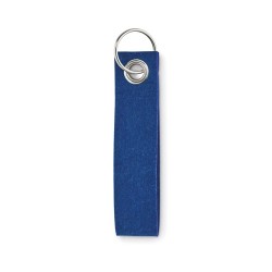 Porte-clés s en feutre RPET personnalisés - SUORA Matières : PET recyclé Couleurs : bleu royal marquage laser ultra précis