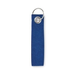 Porte-clés s en feutre RPET personnalisés - SUORA Matières : PET recyclé Couleurs : bleu royal personnalisation rapide en France