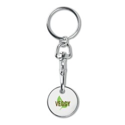 Porte-clés Anti-RFID Éco-responsable Personnalisé Sécurisez vos Données TOKENRING Matières : métal Couleurs : blanc personnalisa