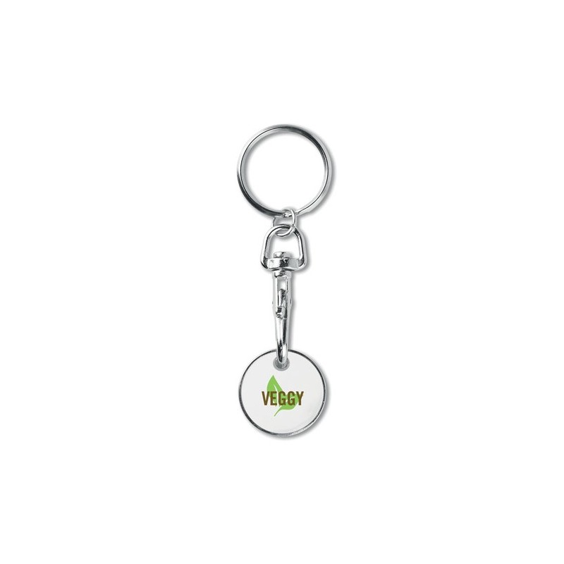 Porte-clés Anti-RFID Éco-responsable Personnalisé Sécurisez vos Données TOKENRING Matières : métal Couleurs : blanc personnalisa