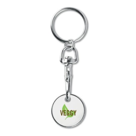 Porte-clés Anti-RFID Éco-responsable Personnalisé Sécurisez vos Données TOKENRING Matières : métal Couleurs : blanc personnalisa