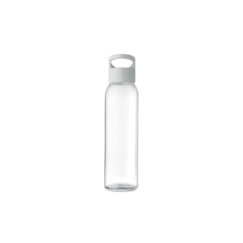 Bouteille en verre  470ml PRAGA Matières : verre Couleurs : blanc impression haute définition