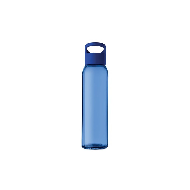 Bouteille en verre  470ml PRAGA Matières : verre Couleurs : bleu royal marquage laser ultra précis