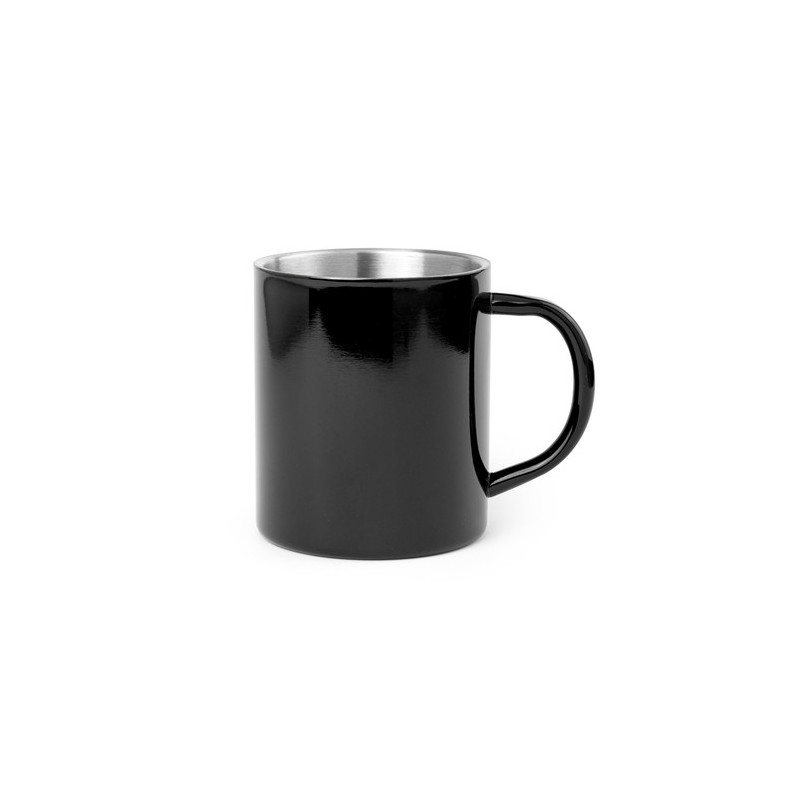 Mug Bicolore Personnalisable Yozax Matières : acier inoxydable Couleurs : noir marquage laser ultra précis