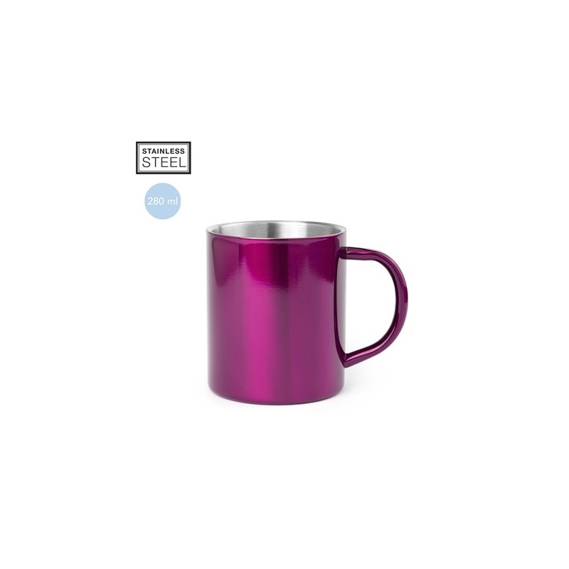 Mug Bicolore Personnalisable Yozax Matières : acier inoxydable Couleurs : noir cadeau collaborateur premium