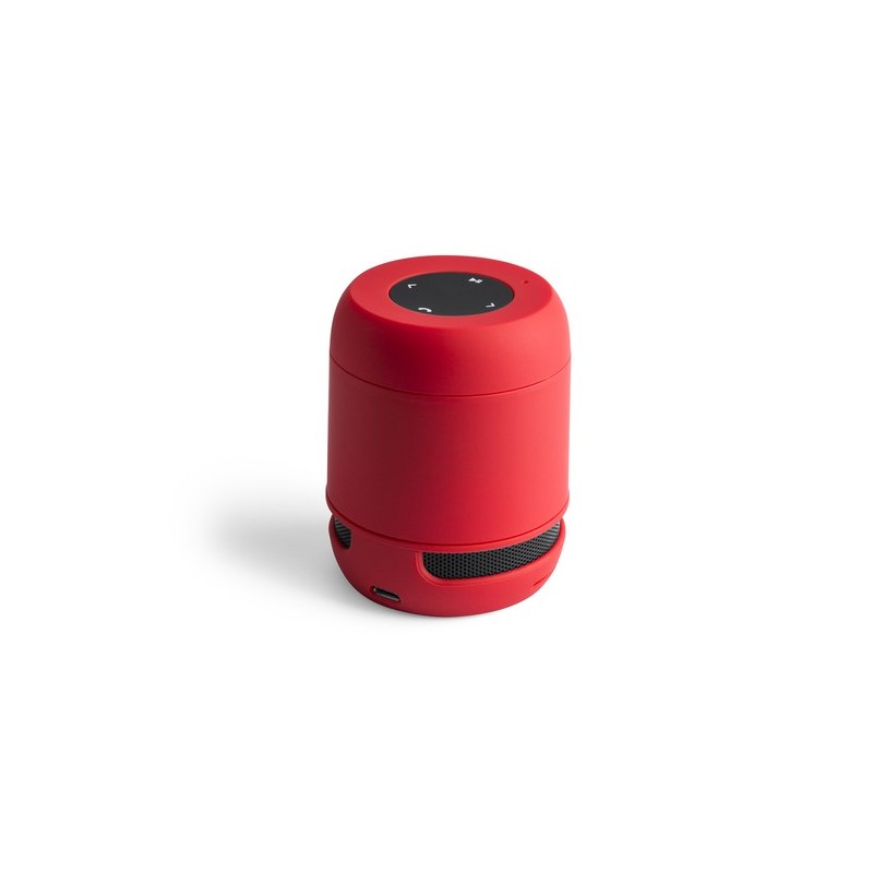 Haut-Parleur Bluetooth Personnalisé de Qualité Éco-responsable Braiss Couleurs : rouge objet promotionnel éco-responsable