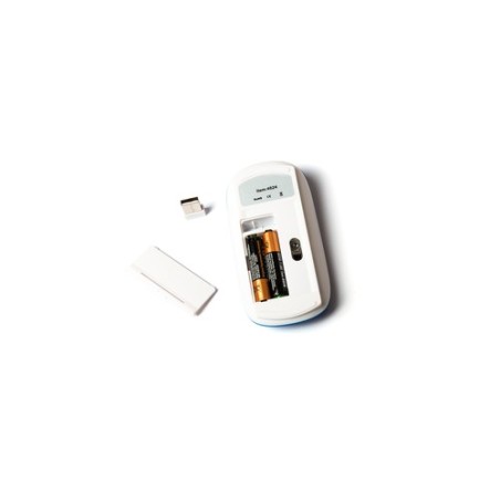 Souris Ergonomique Sans Fil Publicitaire - Lyster Couleurs : blanc personnalisation sur mesure