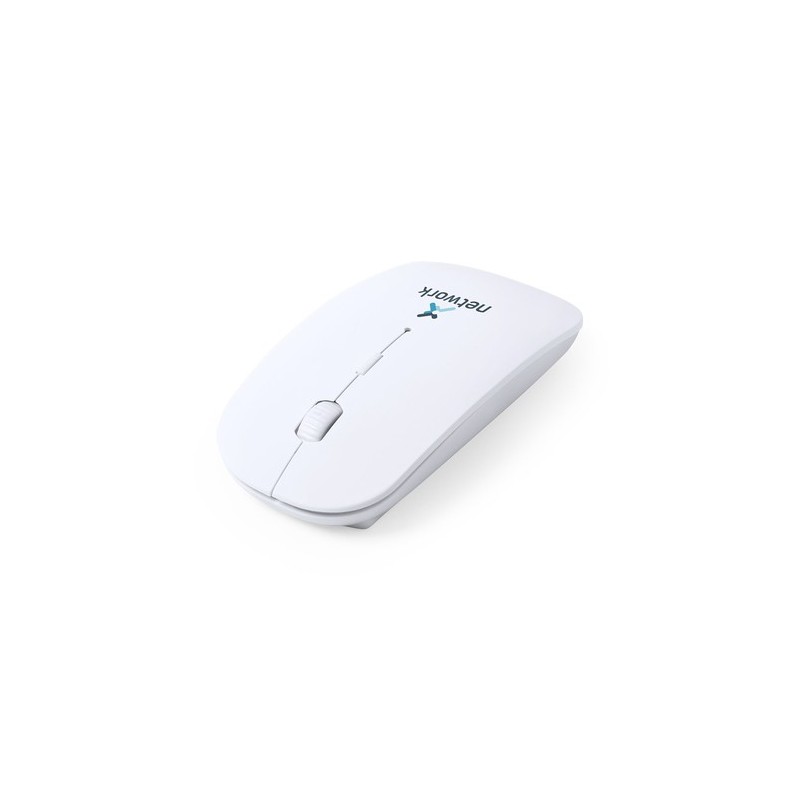 Souris Ergonomique Sans Fil Publicitaire - Lyster Couleurs : jaune marquage laser ultra précis