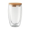 Verre double paroi personnalisé 450 ml TIRANA LARGE Matières : borosilicate Couleurs : transparent
