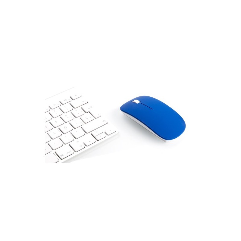 Souris Ergonomique Sans Fil Publicitaire - Lyster Couleurs : bleu impression logo haute qualité
