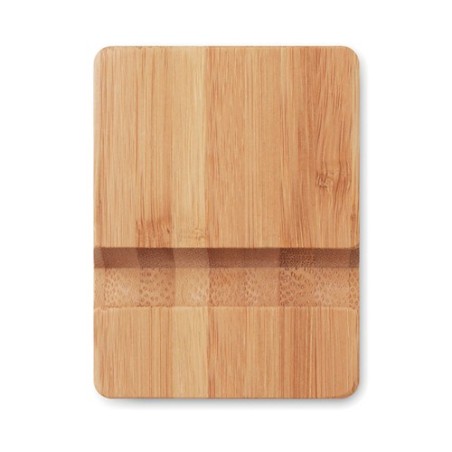 Support de téléphone en bambou personnalisé APOYA Matières : bambou Couleurs : bois personnalisable avec votre logo