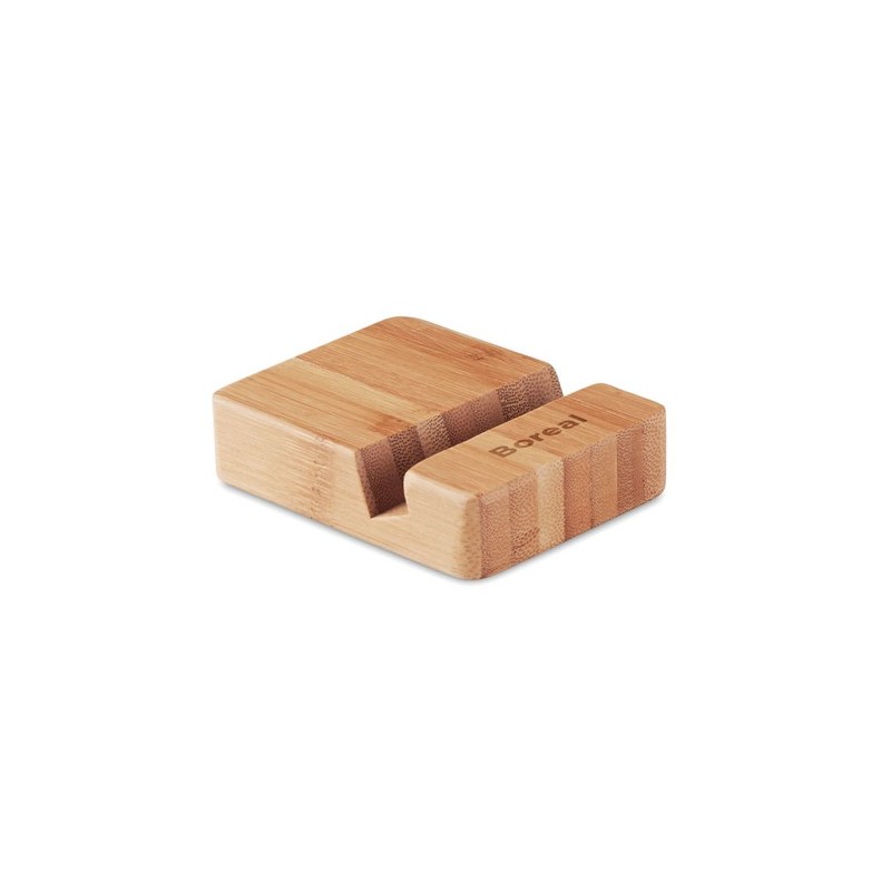 Support de téléphone en bambou personnalisé APOYA Matières : bambou Couleurs : bois cadeau entreprise pas cher