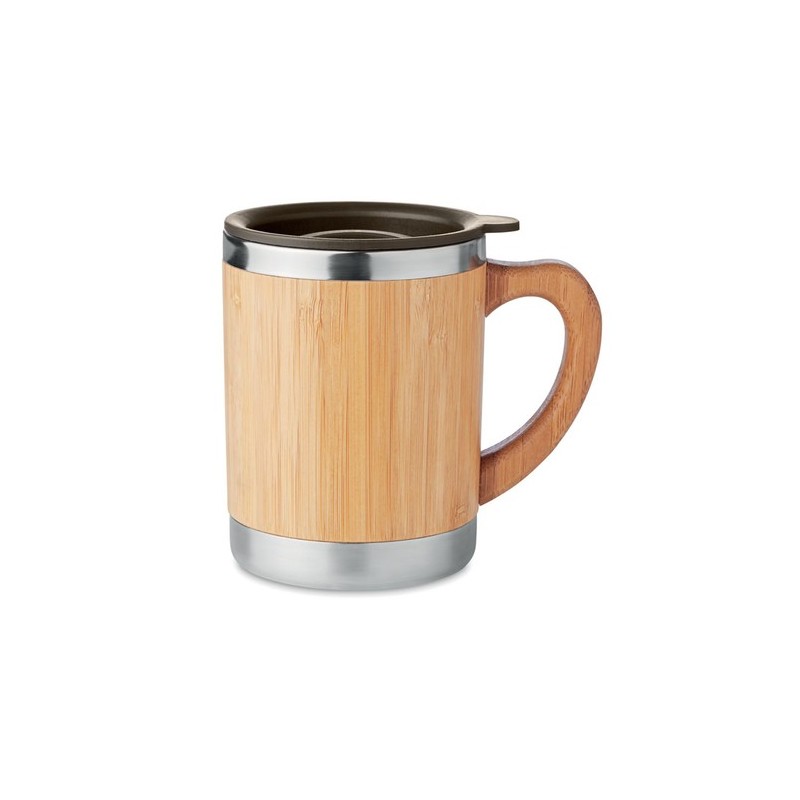 Gobelet Isotherme Éco-responsable 300ml en Bambou MOKKA Matières : acier inoxydable Couleurs : bois