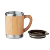 Gobelet Isotherme Éco-responsable 300ml en Bambou MOKKA Matières : acier inoxydable Couleurs : bois cadeau entreprise pas cher