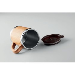 Gobelet Isotherme Éco-responsable 300ml en Bambou MOKKA Matières : acier inoxydable Couleurs : bois impression haute définition