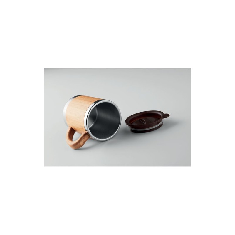 Gobelet Isotherme Éco-responsable 300ml en Bambou MOKKA Matières : acier inoxydable Couleurs : bois impression haute définition