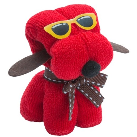 Serviette absorbante personnalisée originale Rustuff pas cher - Goodies Matières : microfibre Couleurs : rouge cadeau affaires é