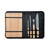 Accessoires de barbecue personnalisés en inox avec grille 4 pièces Matières : bois Couleurs : noir