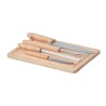 Accessoires de barbecue personnalisés en inox avec grille 4 pièces Matières : bois Couleurs : noir personnalisable avec votre lo