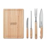 Accessoires de barbecue personnalisés en inox avec grille 4 pièces Matières : bois Couleurs : noir goodies publicitaire événemen