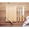Accessoires de barbecue personnalisés en inox avec grille 4 pièces Matières : bois Couleurs : noir impression haute définition
