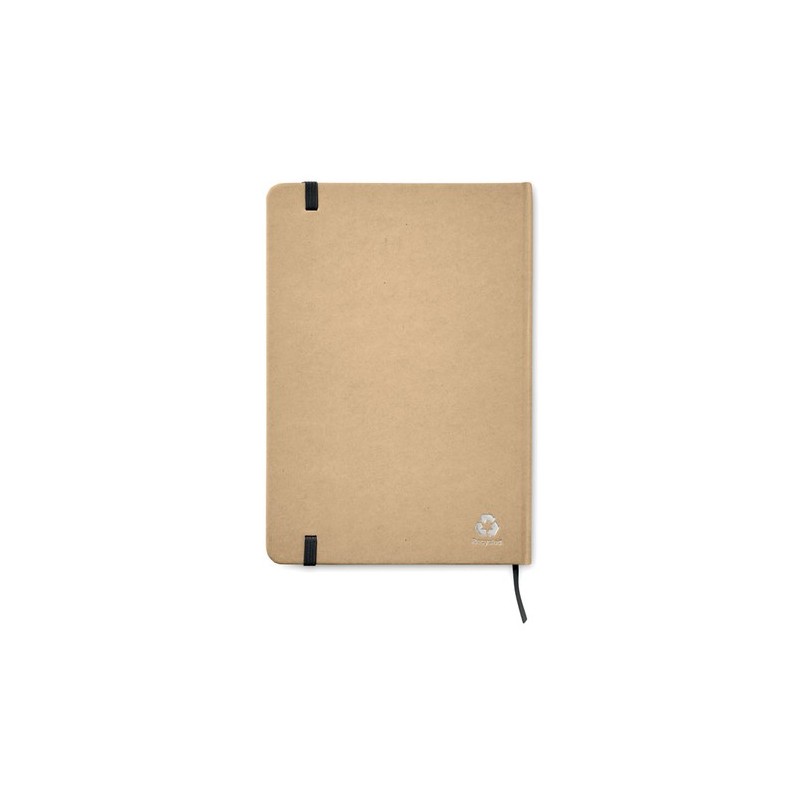 Carnet A5 Éco-responsable en carton recyclé Personnalisé EVERWRITE Matières : papier Couleurs : noir accessoire événementiel uni