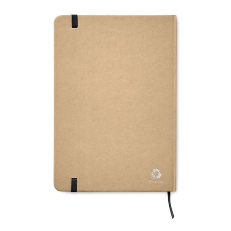 Carnet A5 Éco-responsable en carton recyclé Personnalisé EVERWRITE Matières : papier Couleurs : noir accessoire événementiel uni