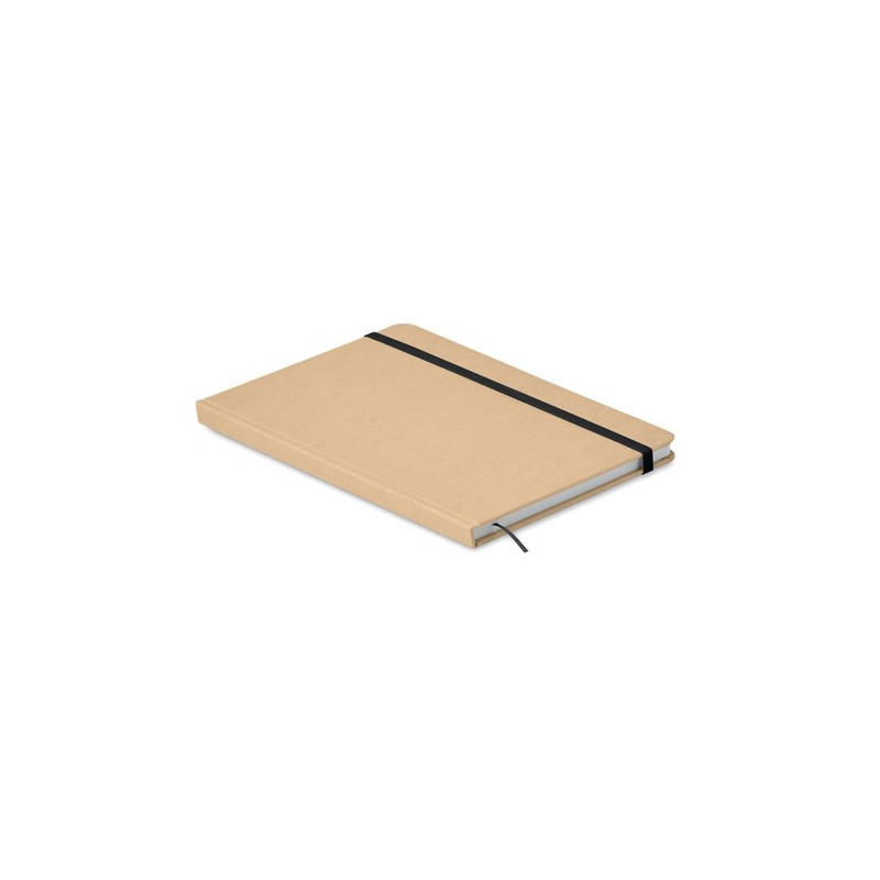 Carnet A5 Éco-responsable en carton recyclé Personnalisé EVERWRITE Matières : papier Couleurs : noir objet publicitaire robuste