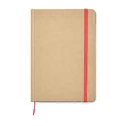 Carnet A5 Éco-responsable en carton recyclé Personnalisé EVERWRITE Matières : papier Couleurs : rouge impression haute définitio