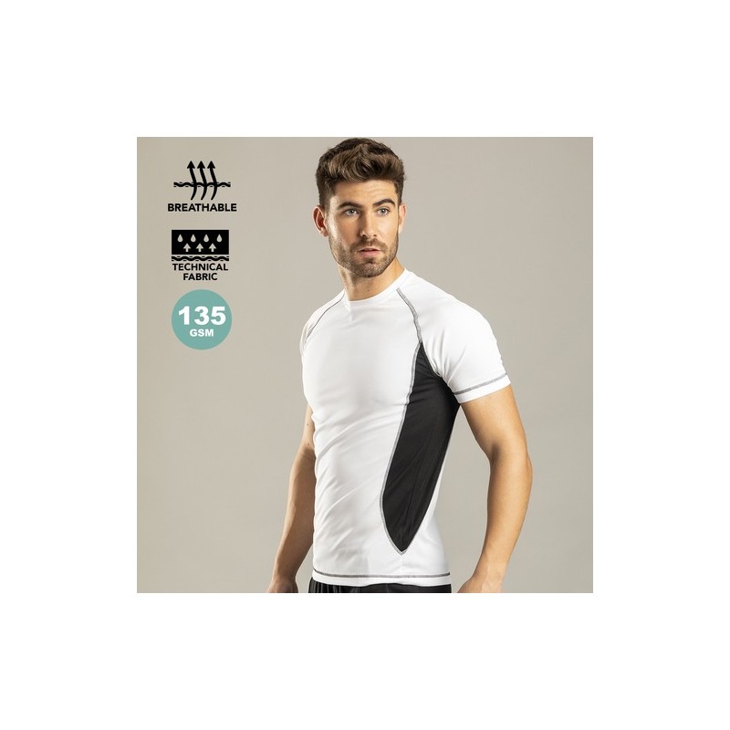 T-Shirt Adulte Personnalisé Performant et Confortable Tecnic Combi Matières : polyester Taille textile : S Couleurs : noir marqu