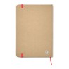 Carnet A5 Éco-responsable en carton recyclé Personnalisé EVERWRITE Matières : papier Couleurs : rouge objet promotionnel éco-res