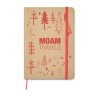 Carnet A5 Éco-responsable en carton recyclé Personnalisé EVERWRITE Matières : papier Couleurs : rouge cadeau client original
