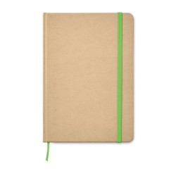Carnet A5 Éco-responsable en carton recyclé Personnalisé EVERWRITE Matières : papier Couleurs : vert citron goodies publicitaire