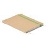 Carnet A5 Éco-responsable en carton recyclé Personnalisé EVERWRITE Matières : papier Couleurs : vert citron impression logo haut
