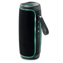 Haut-parleur étanche personnalisé IPX4 DIMA - Audio de qualité pas cher Couleurs : noir goodies publicitaire événementiel