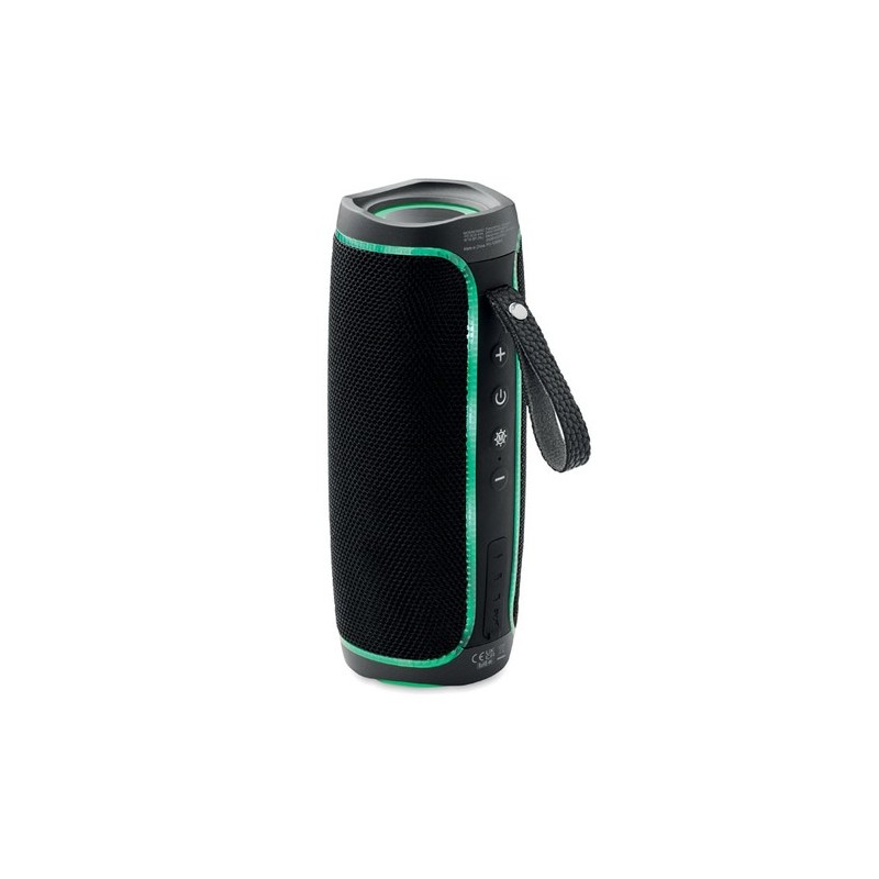 Haut-parleur étanche personnalisé IPX4 DIMA - Audio de qualité pas cher Couleurs : noir goodies publicitaire événementiel