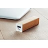 Chargeur Éco-responsable Personnalisé 2200 mAh en Bambou POWERBAM Couleurs : bois impression haute définition