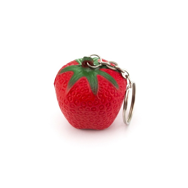 Porte-clés antistress personnalisé  Fruty Matières : PU Couleurs : pastèque objet publicitaire robuste