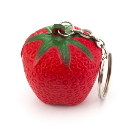 Porte-clés antistress personnalisé  Fruty Matières : PU Couleurs : pastèque objet publicitaire robuste