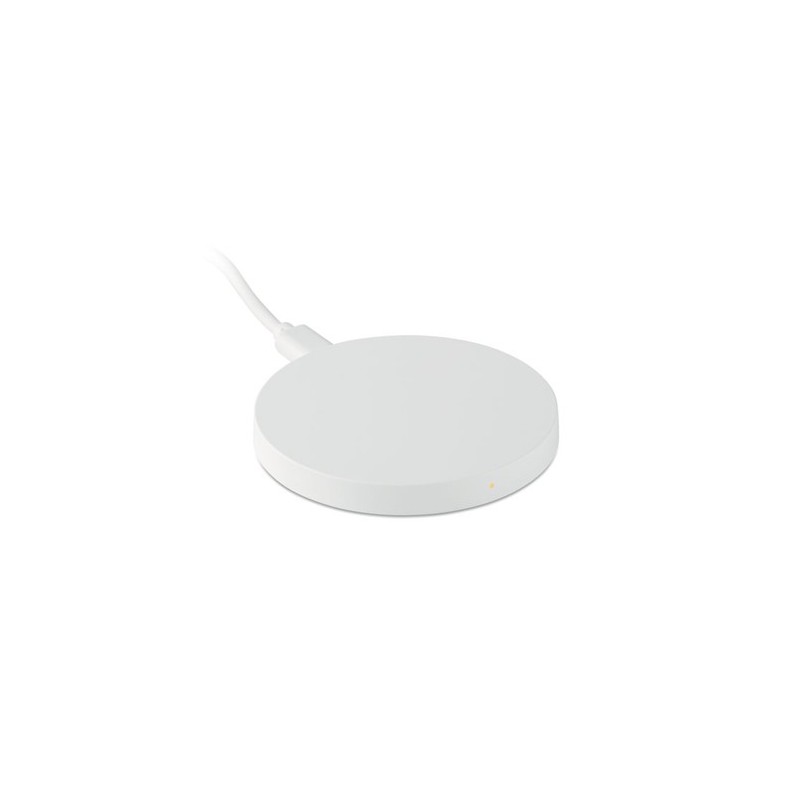 Chargeur sans fil personnalisé haute technologie FLAKE Matières : ABS Couleurs : blanc