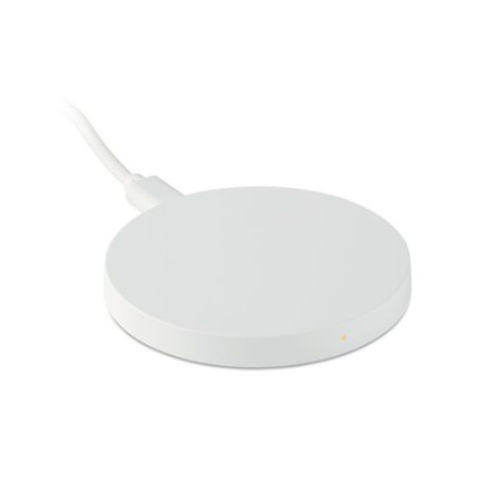Chargeur sans fil personnalisé haute technologie FLAKE Matières : ABS Couleurs : blanc