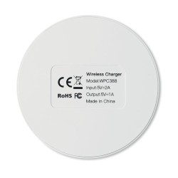 Chargeur sans fil personnalisé haute technologie FLAKE Matières : ABS Couleurs : blanc 2