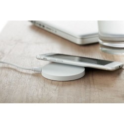 Chargeur sans fil personnalisé haute technologie FLAKE Matières : ABS Couleurs : blanc impression haute définition