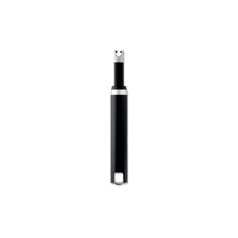 Briquet USB Éco-responsable Grand et Personnalisé FLASMA PLUS Matières : ABS Couleurs : noir personnalisable avec votre logo